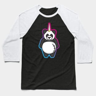 Panda Bear Unicorn Baseball T-Shirt